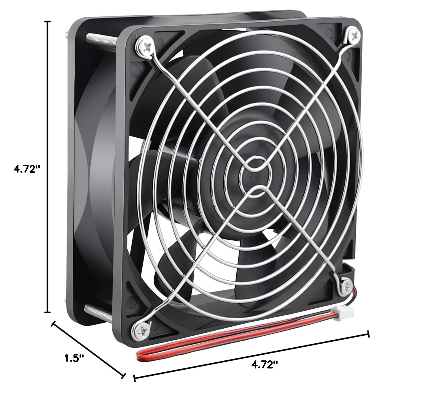 Wathai 120x120x38mm 24V 2Pin Brushless DC 120mm Industrial Cooling Case Fan