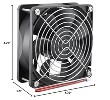 Wathai 120x120x38mm 24V 2Pin Brushless DC 120mm Industrial Cooling Case Fan