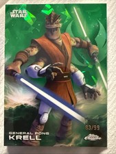 2025 Topps Chrome Star Wars verde #119 generale Pong Krell #’d /99
