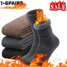 3 Pairs Mens Thermal Socks Fleece Lined Warm Winter Mens Thermal Socks UK