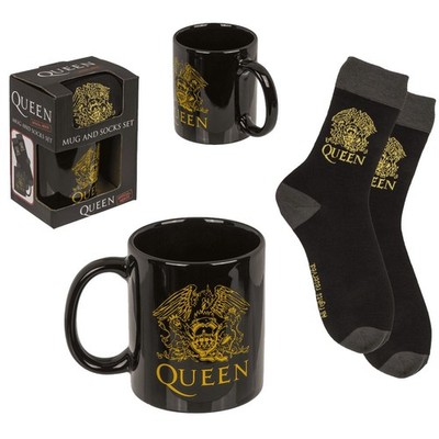 Geschenkset Queen FAN Box Tasse & Socken Geschenkkarton Vatertag Geschenk Männer