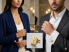 CUFFLINKS STEEL 22K GOLD FILLED/LUXURY-CROSS CUFF FOR ALL OCCASIONS/UK/S