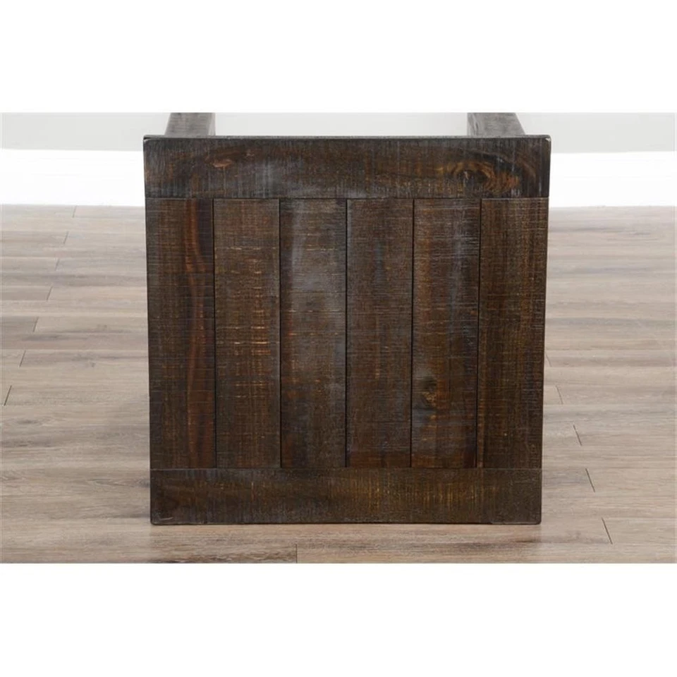 Mesa auxiliar Sunny Designs Homestead 22" madera caoba en hoja de tabaco Foto 4 de 4