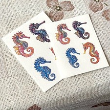 Temporary tattoo sheet Seahorse Small, Kids Tattoos, Colorful Seahorse Tattoo