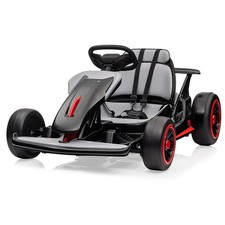 Kids Electric Drift Go Kart, 200W Dual Motor 8.1MPH 2 Speed Modes, USB/MP3, Gift
