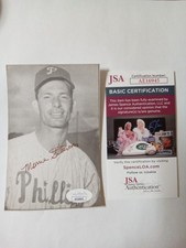 Morrie Steevens Signed Black & White Photo JSA Certified Phillies Autograph -1 #