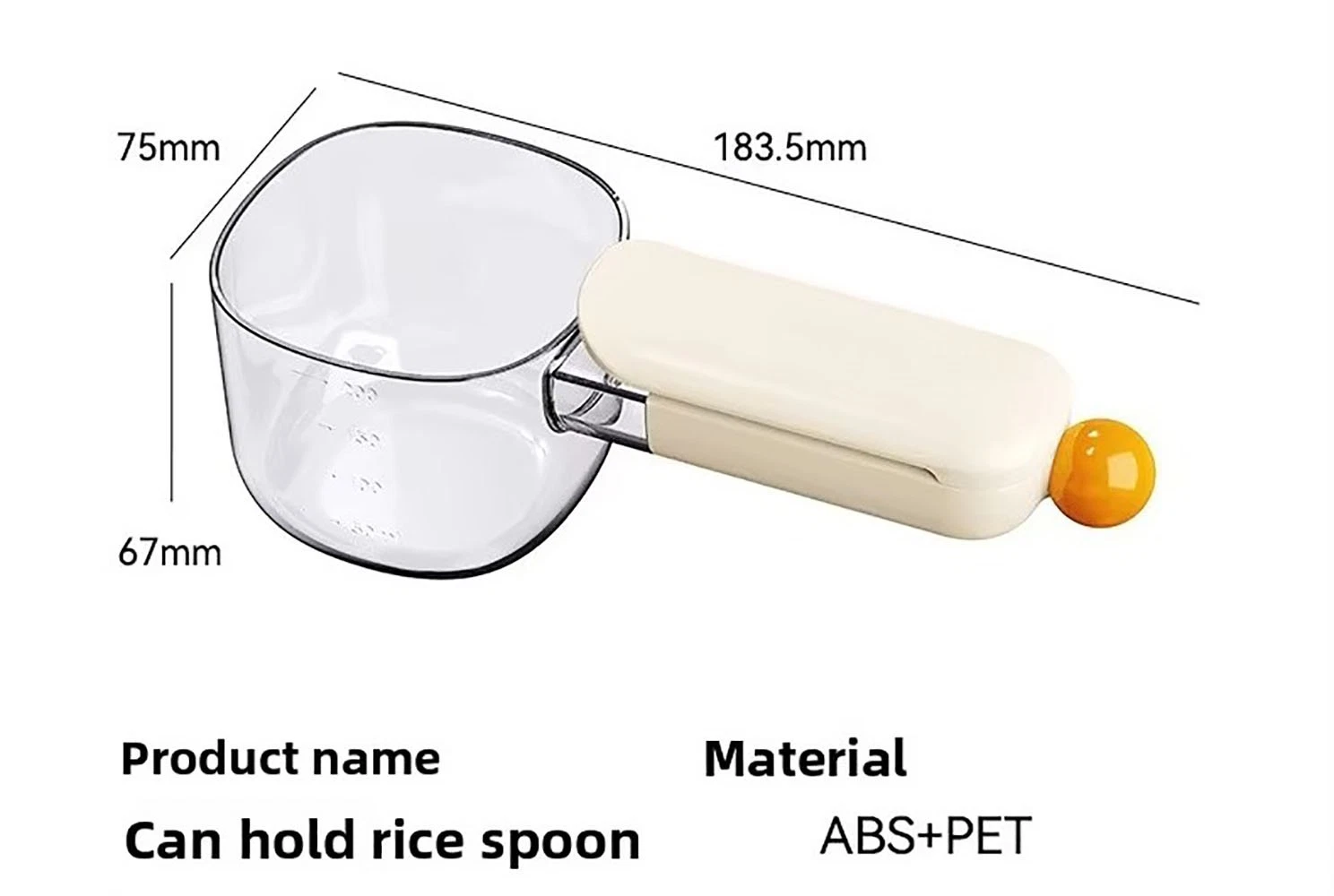 Durable Heat-resistant Clip-type Multifunctional Multifunctional Clip Rice Spoon
