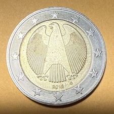 Germany 2 Euro Current Circulated Bimetallic Coin - Dated 2016 G