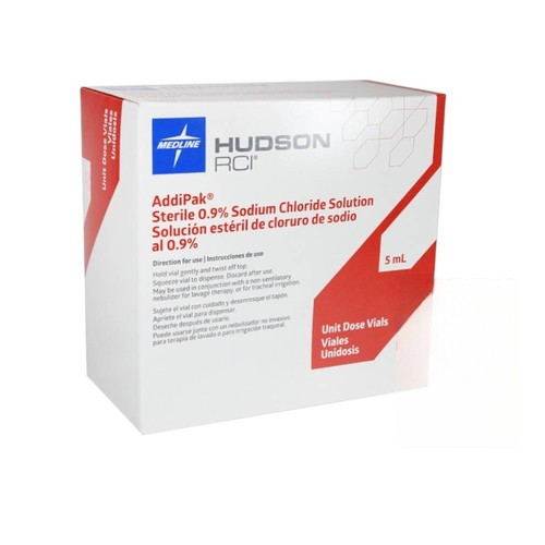 Addipak Addipak Sterile Saline Solution 0.9% 5ML (Box Of 100) New Sealed Ships ...
