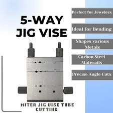 Jewelers 5-Way Miter Saw Vise & Tubing Jig-Filing, Cutting & Tool 45° 60°& 90°