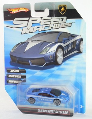 Hot Wheels 2009 Speed Machines Lamborghini Gallardo Blue Polizia 1:64 Diecast