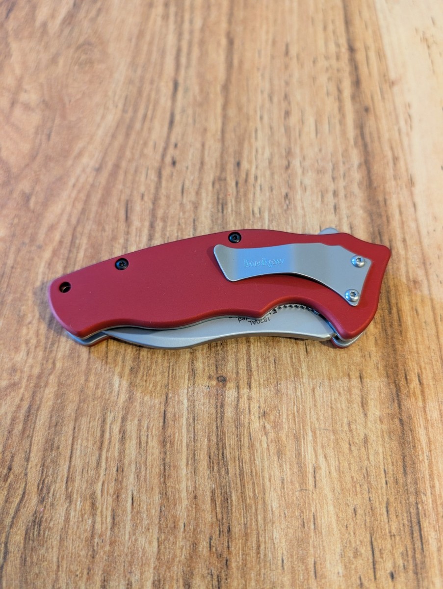 New Snap-on Kershaw 1820ALSO Needs Work Red Folding Pocket Knife