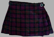 Scottish Highland Kilt Authenic Woven Tartan Designed in Scotland Men SZ 46 Red