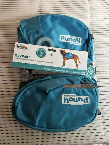 Outward Hound DayPak Blue Dog Saddleback Backpack, Large