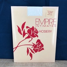 Vintage Empire Intimates OS White Nylon/Lycra Blend Stockings Made in USA K1