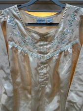 kathryn silky peach nightgown with embroidery 8