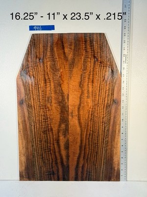 Figured Bastonge WALNUT  - Luthier wood Guitar Back Top Wood Lumber Curly