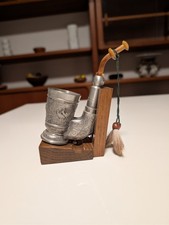  Zinn-Schnapsbecher als Pfeife – Jagdmotiv – Zinn