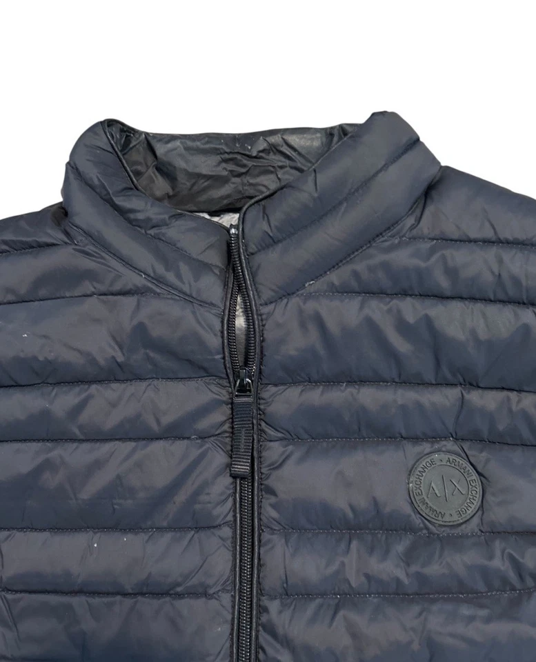 Armani Exchange Men's Puffer Goose Down Quilted Packable Vest Jacket Size XXL - Image 3 of 4