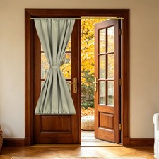 1 Pc French Door Curtain, 42" x 79" Blackout Drape, Golden brown