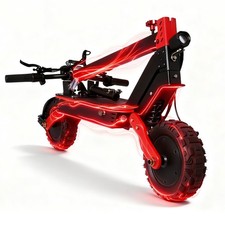 Adults Electric Scooter, 11'' Off Road 6600W Dual Motors Teens E-Scooter NFC/APP