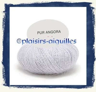 3 pelotes de laine pur ANGORA  PERLE neuves - Photo 1/4