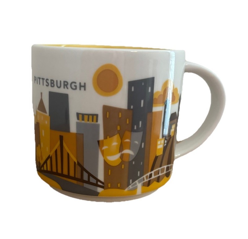 Starbucks Pittsburgh You are Here Collection 14OZ.  Coffee /Tea Mug