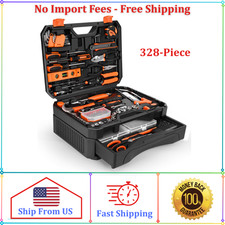 328-piece Tool Set - Tool Kit Toolbox Storage Case With Drawer General Household