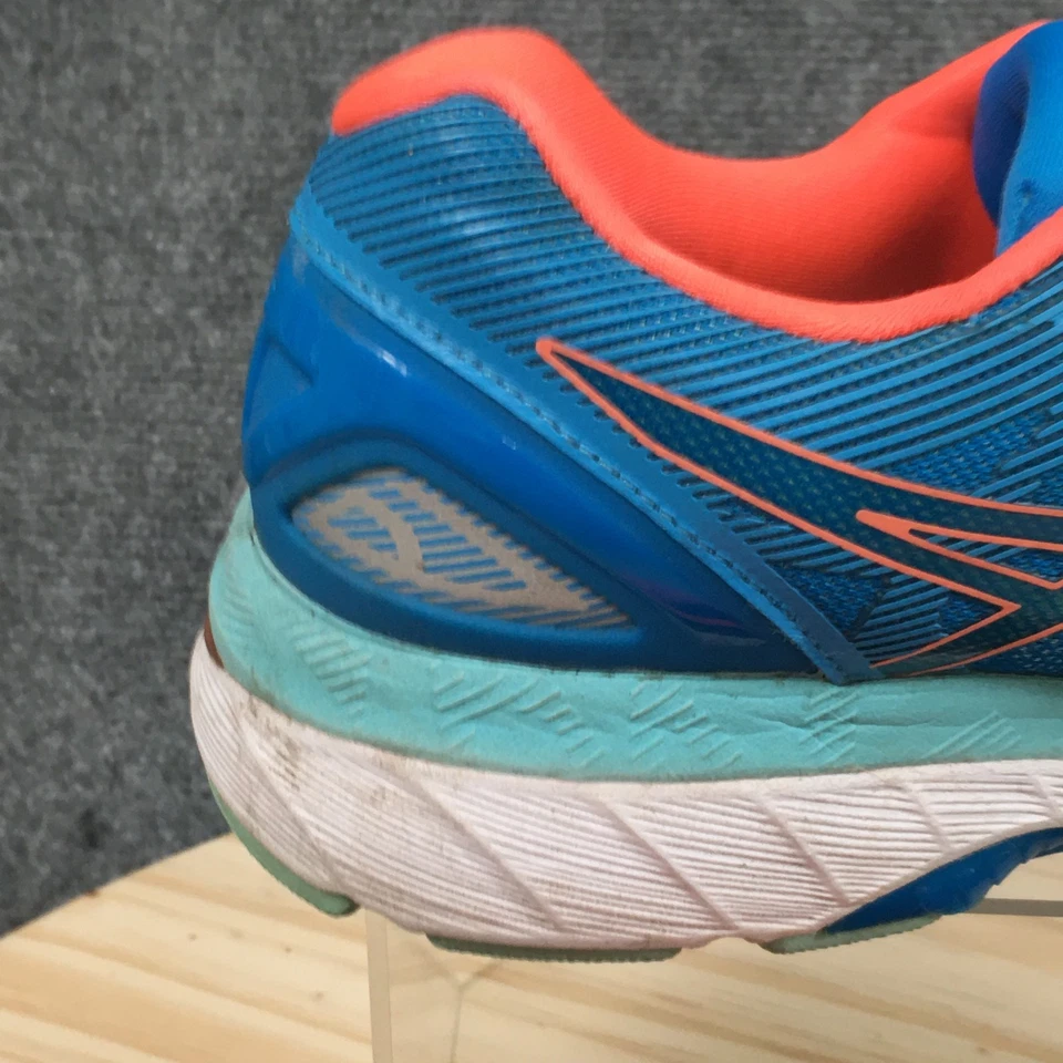Zapatillas deportivas para correr Asics para mujer 7 Gel-Nimbus 19 azul naranja malla Foto 4 de 4