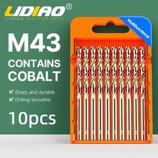 Image of 10pcs M43 HSS Twist Cobalt Drill Bit For Drilling Stainless Steel & Hard Steels