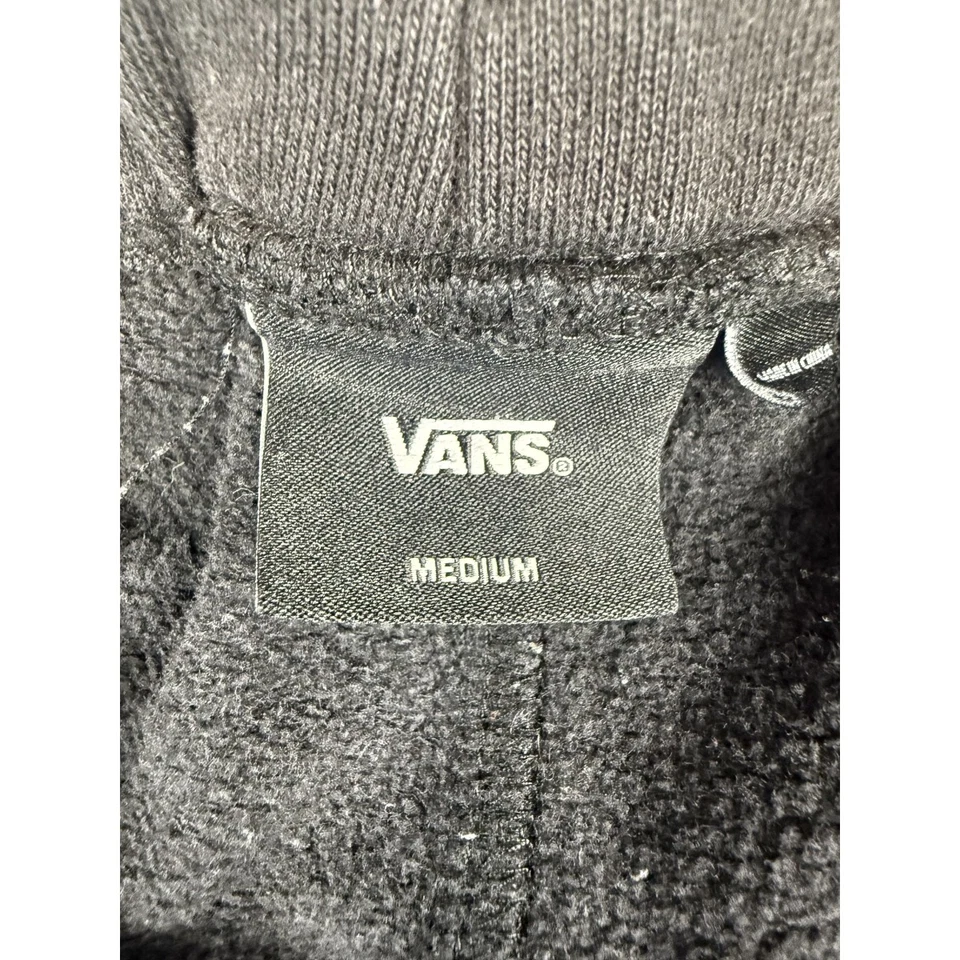 Pantalones deportivos Vans para mujer medianos negros blancos a cuadros con cordón cintura informales Foto 3 de 4