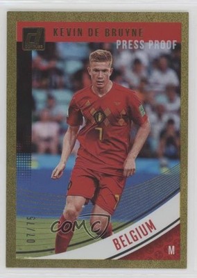2018-19 Panini Donruss Press Proof Gold 7/75 Kevin de Bruyne #101 2oz