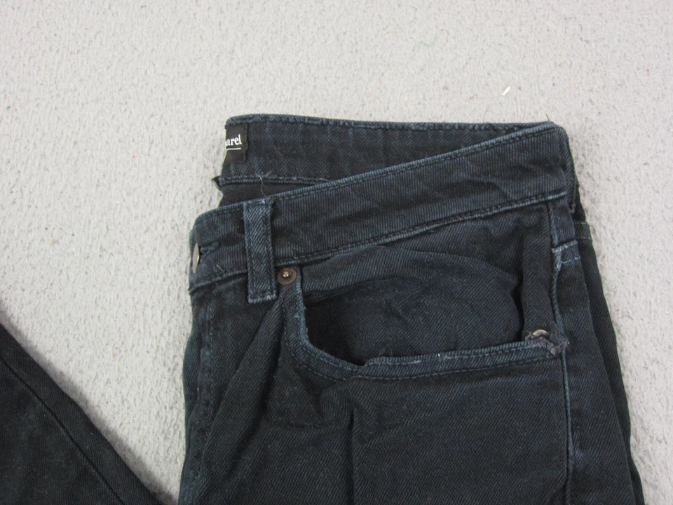 Pantalones de mezclilla American Apparel vintage para hombre 30 x 32 negros tiro bajo ajustados hechos en EE. UU. Foto 2 de 4