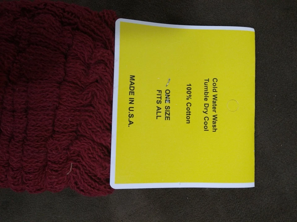 100% хлопок сутулиться сделано в США темно-бордовый бордовое вино одна пара ретро 80-х стиль - Изображение 3 из 4