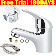 Cloakroom Basin Mixer Tap Chrome Basin Sink Mono Bathroom + Fixings + Waste UK
