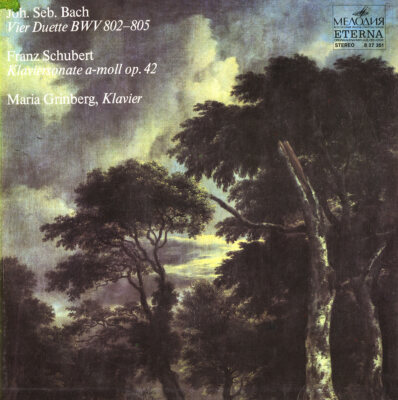 BACH 4 Duets B.802-5 SCHUBERT Piano Sonata in a Op.42 GRINBERG Eterna 827351 LP 