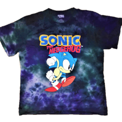 Sega's Sonic the Hedgehog Tie-Dye Navy Adult T-Shirt | eBay