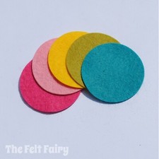 Felt Circles - Wool Blend Felt  - Cut To Order **LET US KNOW COLOUR CHOICES**