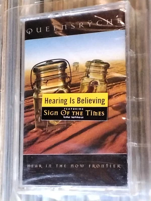 QUEENSRŸCHE HEAR IN THE NOW FRONTIER CASSETTE USA HYPE STICKER SEALED METAL - Image 1 of 4