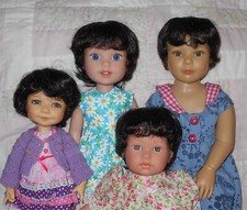 Wee 3 DIANNE Unisex Doll Wig SZ 8-9.5 BIG DARK BROWN Short Layers Body LY NWT
