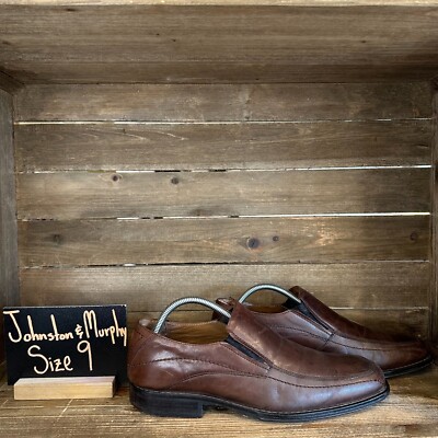 j murphy by johnston murphy Shoes Loafers Slip Ons Men Size 9.5M Brown Leather s-l400.jpg main image 4