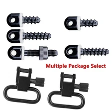 QD Rifle Sling Mounting Set Quick Detach Adapter Swivels Screw Stud Base Kit USA