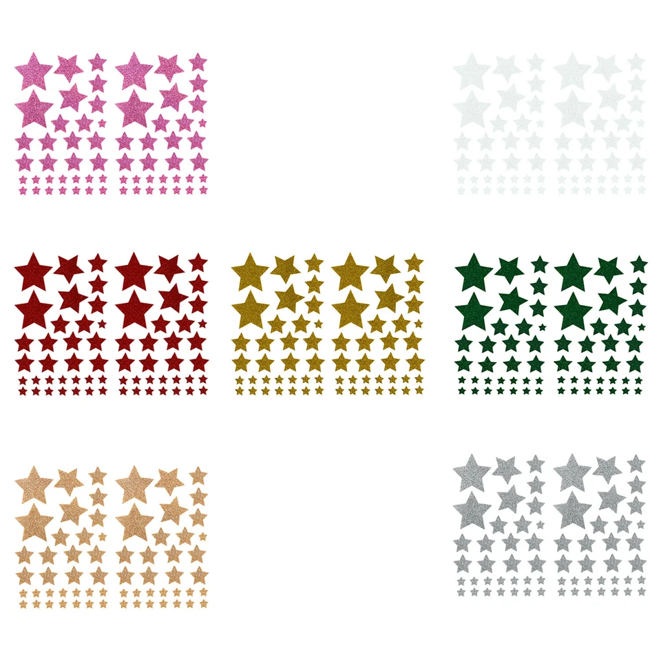 OBLIQUE UNIQUE 64 Sterne Sticker Stern Aufkleber für Weihnachten Basteln Scrapbooking - wählbar