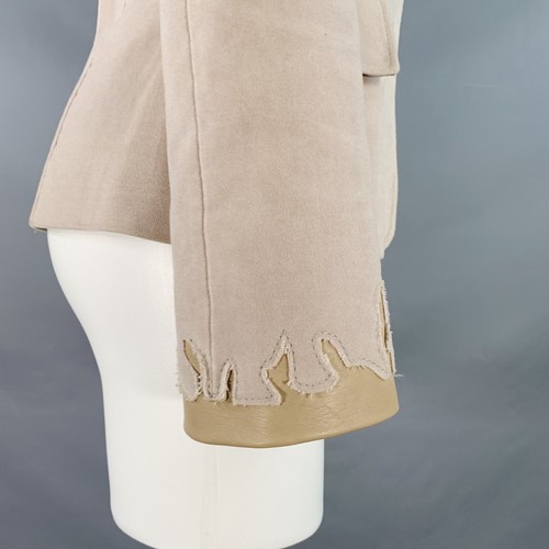 PHILOSOPHY di ALBERTA FERRETTI Size S Pink Velvet Single Breasted Jacket Blazer - Picture 3 of 14