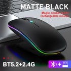 Kabellose Deutsche Tastatur & Maus Set – Bluetooth Kombo Für PC, Handy, Tablet – Schwarz/Silber