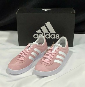 Adidas Womens VL Court 2.0 FY8811 Lace Up Pink White Skateboarding Shoes Sz  8.5 | eBay