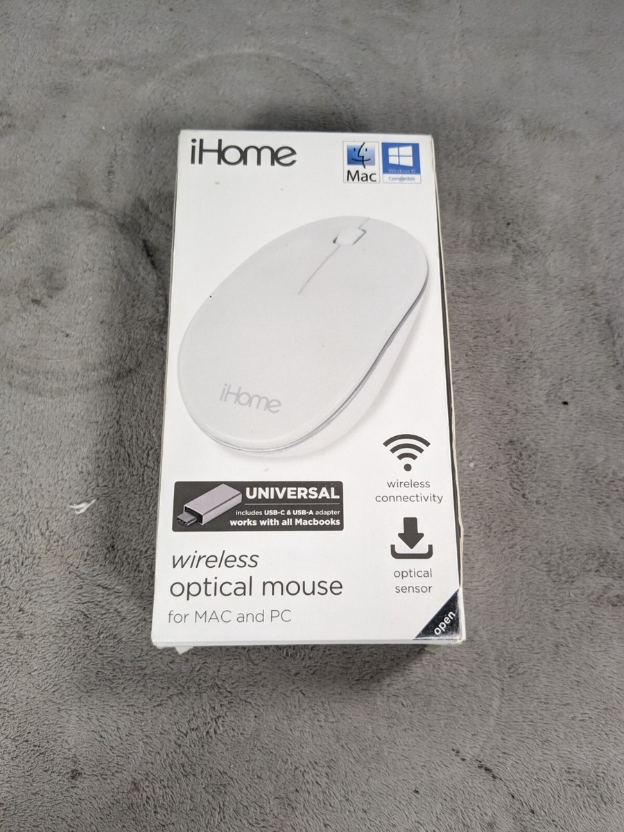 iHome Universal Wireless Optical Mouse for MAC/PC-Windows 10 