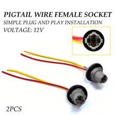 194 168 T10 Bulb Socket Brake Front Turn Signal Lamp Harness Wire Plug Connector