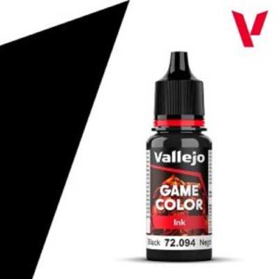 BLACK INK Vallejo Game Color Ink 72.094 (18 ml/0.60 oz bottle)