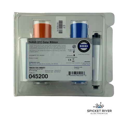Fargo 045200 DTC Color Ribbon YMCK0 500 Images for DTC4500